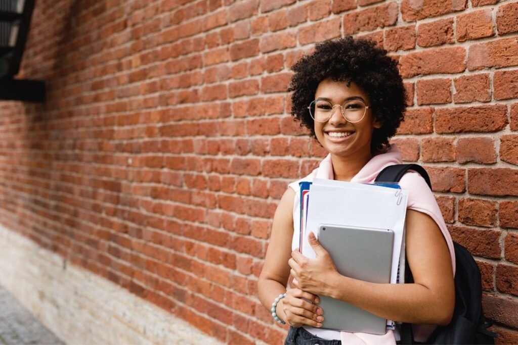 student smiling