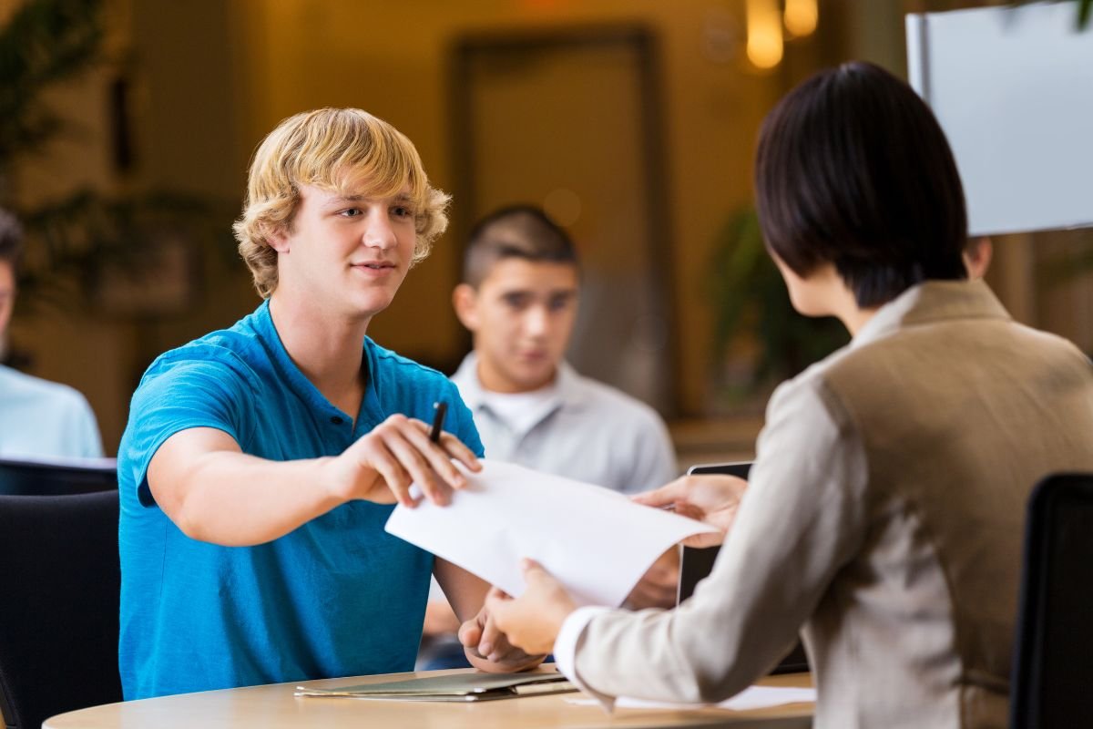 senior high school during a university interview