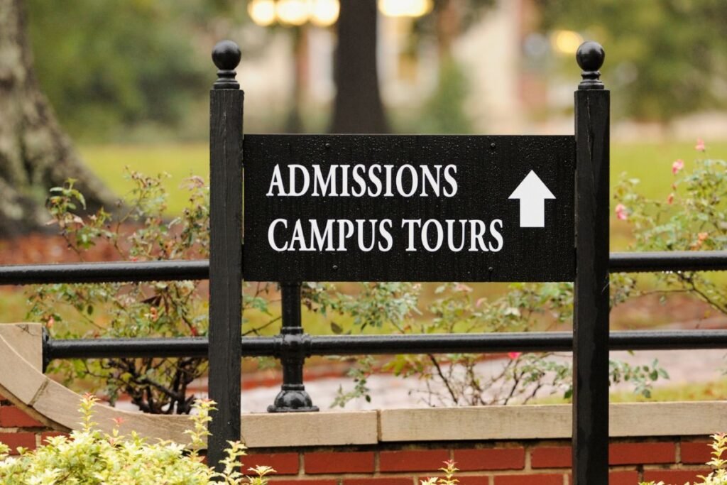 campus tour admission poster